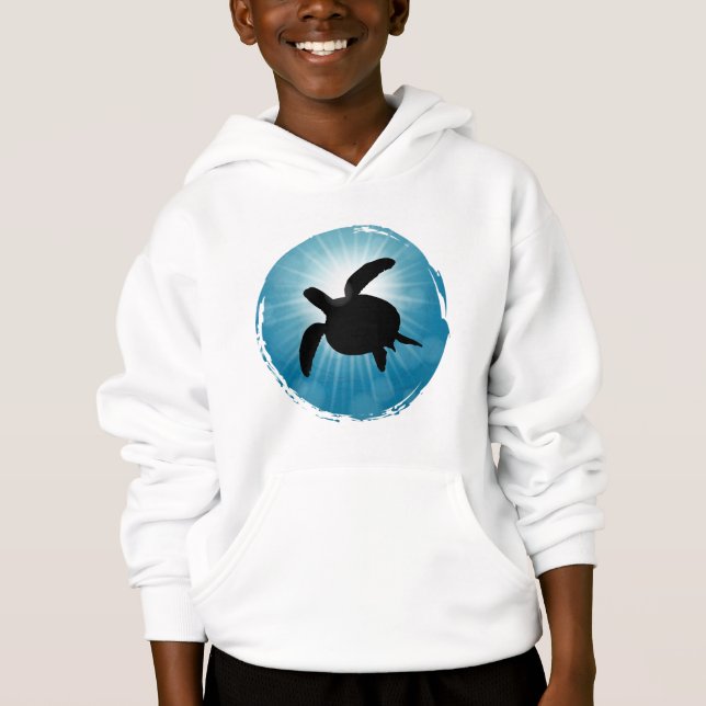 Sea Turtle Underwater Aquatic Life Hoodie (Front)