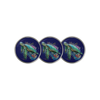 Sea turtle underwater watercolor Style Golf Ball Marker