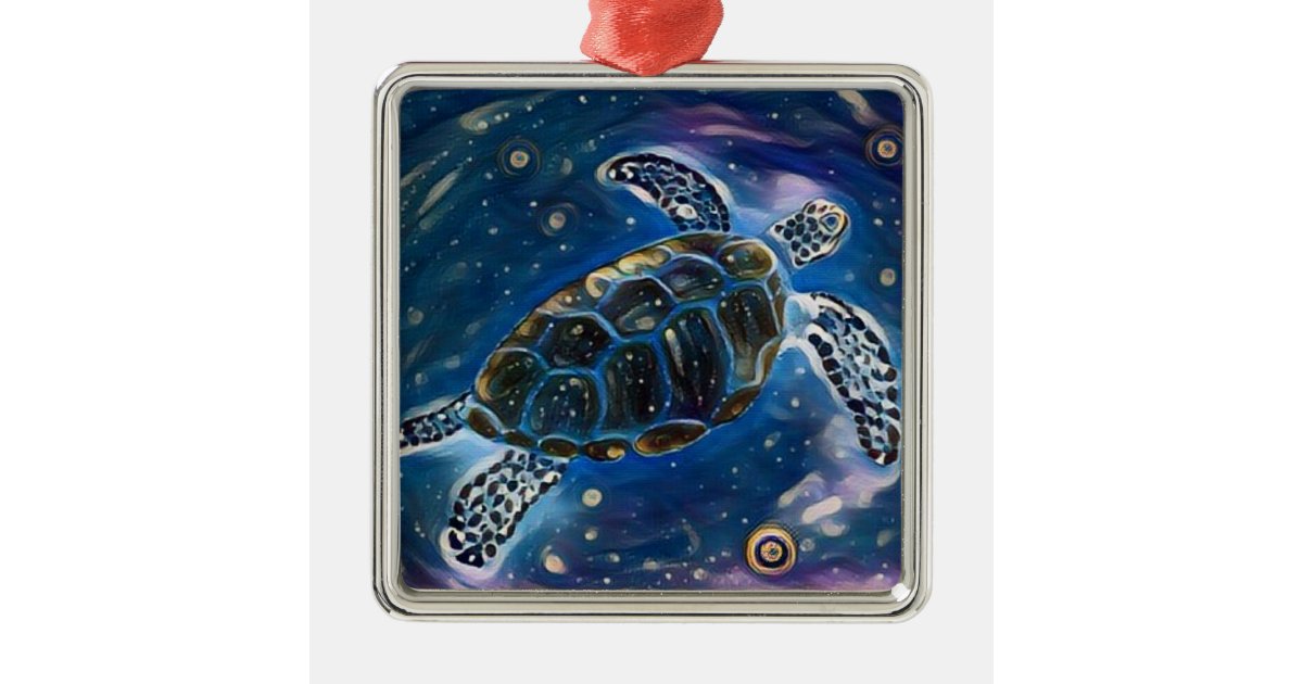 Sea Turtle Universe Watercolor Ornament Zazzle Com
