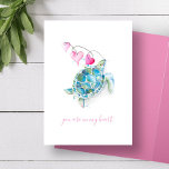 Sea Turtle Valentines Day Card