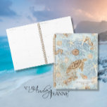 Sea Turtle Watercolor Starfish Seahorse Blue Name Planner<br><div class="desc">Created for those with a business at the sea shore or whose creative, "Happy Place" is with their toes in the sand. This painting shows a charming, peaceful under sea world that will help to transport you there! Featuring watercolor painted Sea Turtle, Seahorses, Starfish, Scallop Shells, Seashells, Coral and Seaweed...</div>