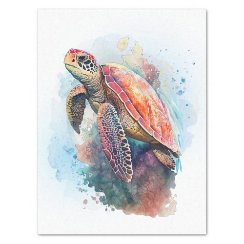 Sea Turtle Watercolor Tissue Paper