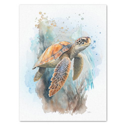 Sea Turtle Watercolor Tissue Paper