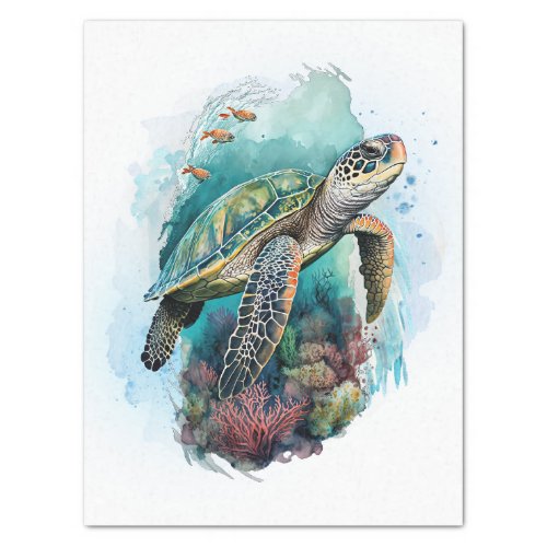 Sea Turtle Watercolor Tissue Paper