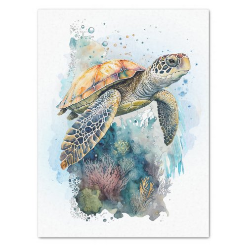 Sea Turtle Watercolor Tissue Paper