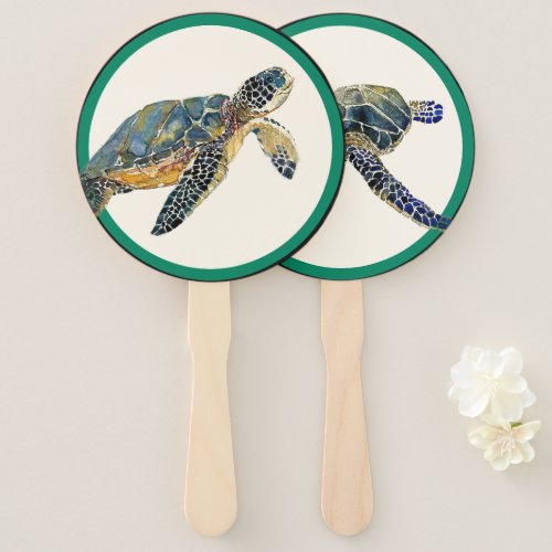 Sea Turtle Wildlife Amphibian Wildlife Hand Fan