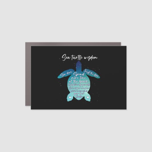 Sea Turtle Wisdom Sea Turtle Love Car Magnet