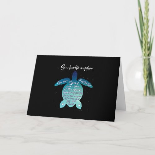Sea Turtle Wisdom Sea Turtle Love Card