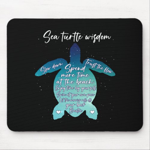 Sea Turtle Wisdom Sea Turtle Love Mouse Pad