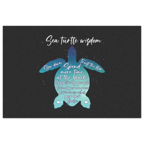 Sea Turtle Wisdom Sea Turtle Love Tissue Paper