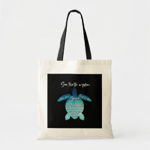 Sea Turtle Wisdom Sea Turtle Love Tote Bag