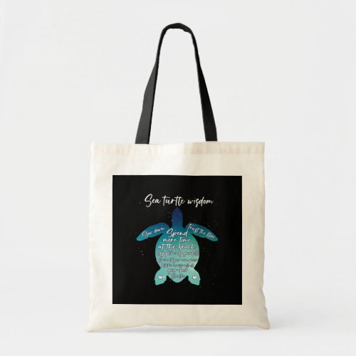 Sea Turtle Wisdom Sea Turtle Love Tote Bag