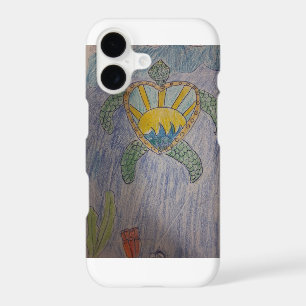 Sea Turtle with Heart Sunset Shell — Cute Ocean Ar iPhone 17 Case