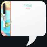 Sea Turtle with Name Dry Erase Board<br><div class="desc">Adorable sea turtle artwork makes this dry erase board stand out!  Add your name and information to this sweet design.  Great for kids!</div>