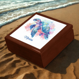 Sea Turtle With Name Gift Box