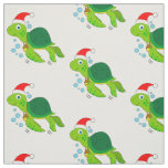 Sea Turtle with Santa Hat Fabric