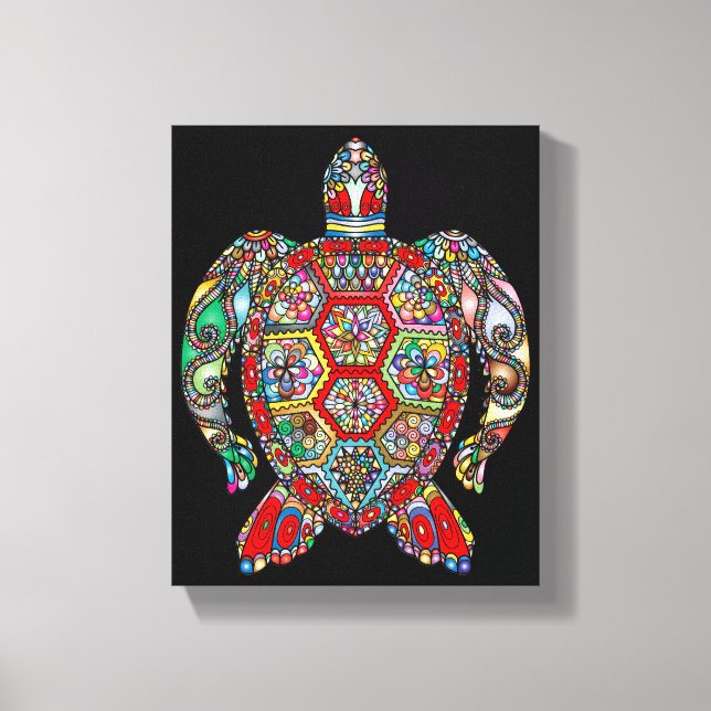 sea turtle wrapped canvas print (Front)