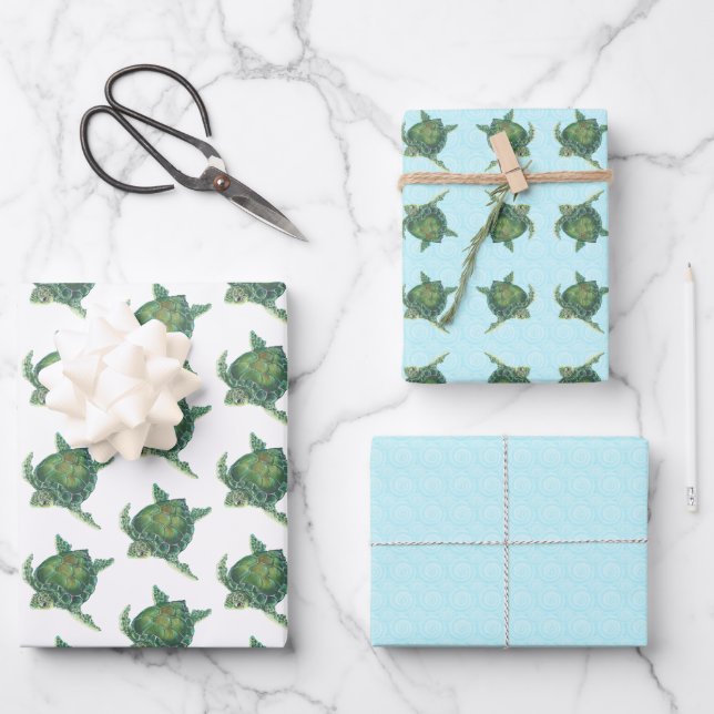 Sea Turtle Wrapping Paper (Front)