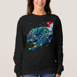 Sea Turtle Xmas Lighting Santa Hat Sea Turtle Chri Sweatshirt