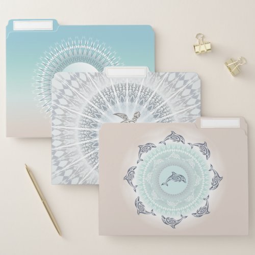 Sea Turtles And Dolphin Beach Themed  File Folder
