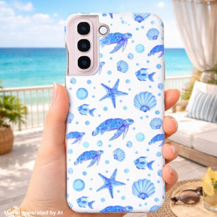 Sea Turtles and Shells - Ocean-Inspired Design Samsung Galaxy S22 Case