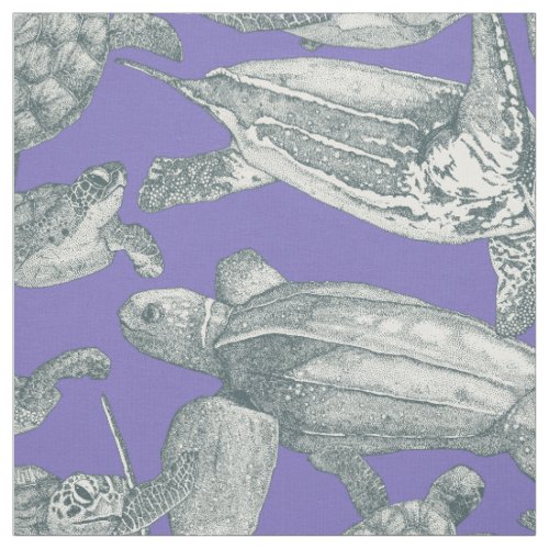 sea turtles apatite lavender fabric