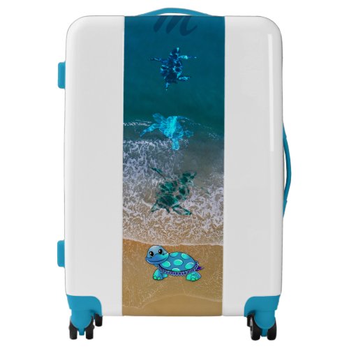 Sea Turtles at the Beach Kids Personalized Luggage