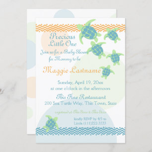Sea Turtles Baby Shower Invitation