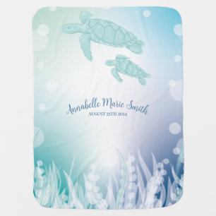 Sea Turtles Baby Shower Under the Sea Blanket