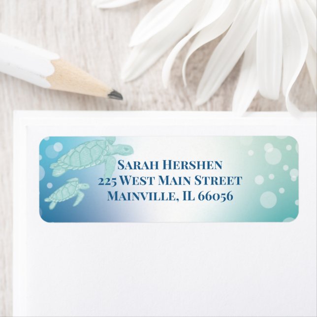 Sea Turtles Baby Shower Under the Sea Label (Insitu)