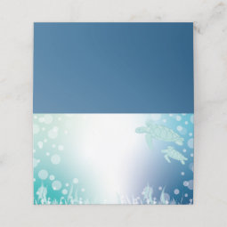 Sea Turtles Baby Shower Under the Sea Place Card | Zazzle