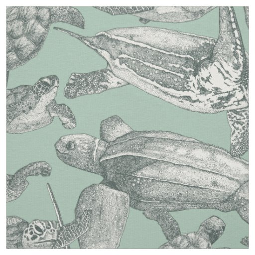 sea turtles balsam duck egg fabric