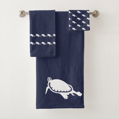 Sea Turtles bathroom Ocean Blue Bath Towel Set