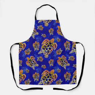 Sea Turtles Batik African Art Apron
