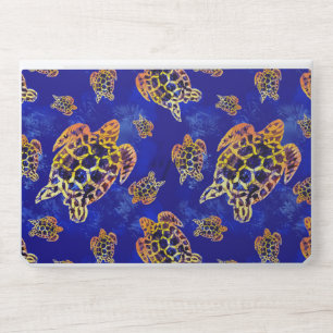 Sea Turtles Batik African Art HP Laptop Skin