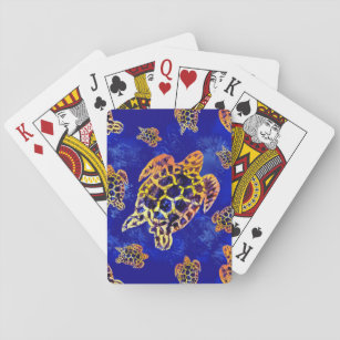 Sea Turtles Batik African Art Playing Cards