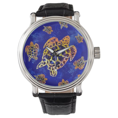 Sea Turtles Batik African Art Watch