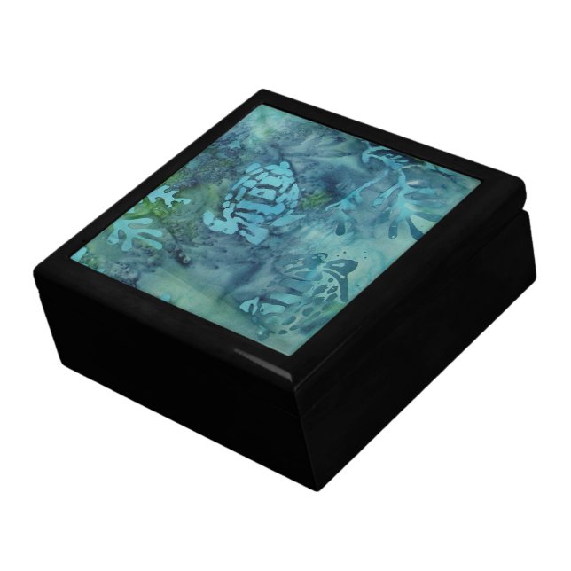 Sea Turtles Batik Keepsake Box (Side)