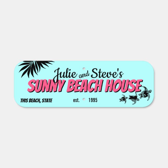 Sea Turtles Beach House Sign (Front)