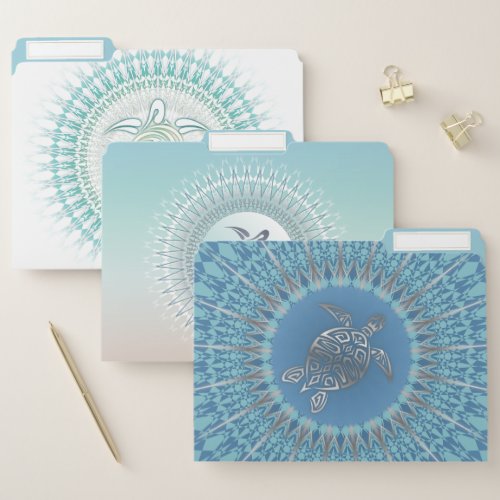 Sea Turtles Beach Themed  File Folder