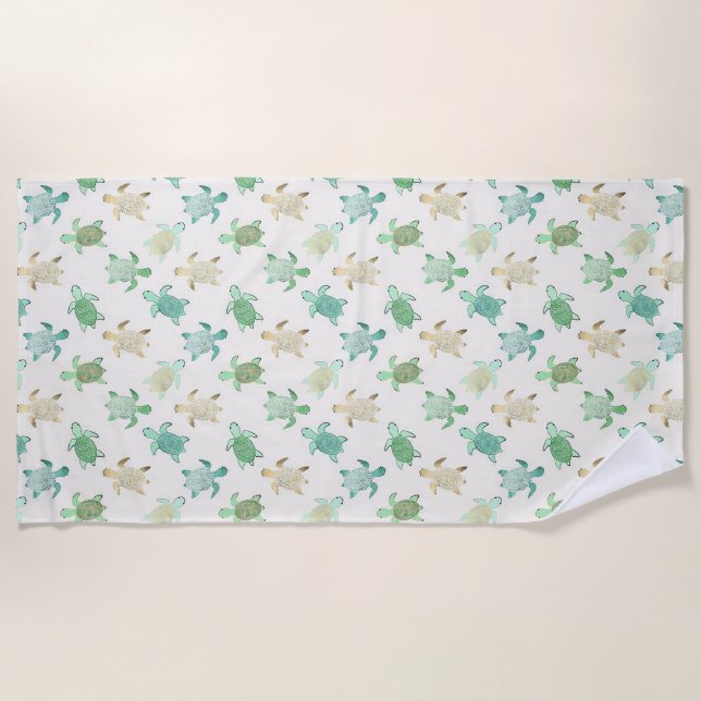Sea Turtles Beach Towel (Front)