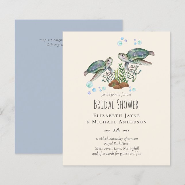 Sea Turtles Beach Wedding (Front/Back)
