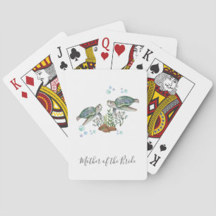 Sea Turtles Beach Wedding Poker Cards