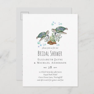 Sea Turtles Beach Wedding Postcard