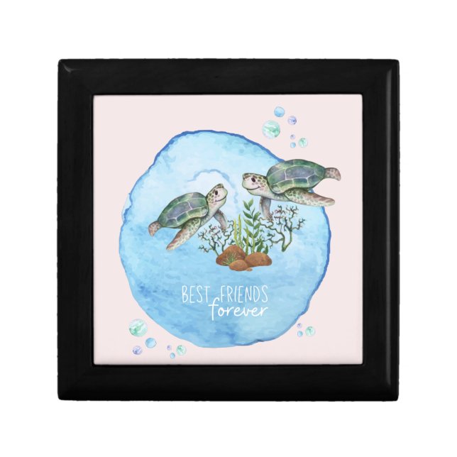 Sea Turtles BFFs - Personalized Best Friends Gifts Gift Box (Front)