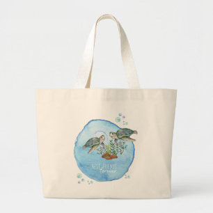 Sea Turtles BFFs - Personalized Best Friends Gifts Large Tote Bag