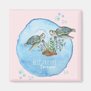 Sea Turtles BFFs - Personalized Best Friends Gifts Magnet
