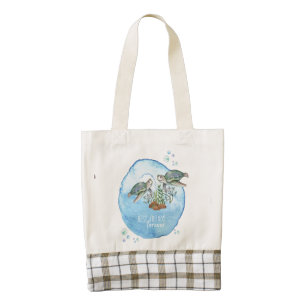 Sea Turtles BFFs - Personalized Best Friends Gifts Zazzle HEART Tote Bag