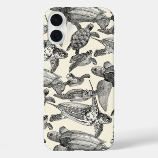 sea turtles black pearl iPhone 16 plus case