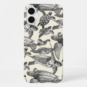 sea turtles black pearl iPhone 16 plus case